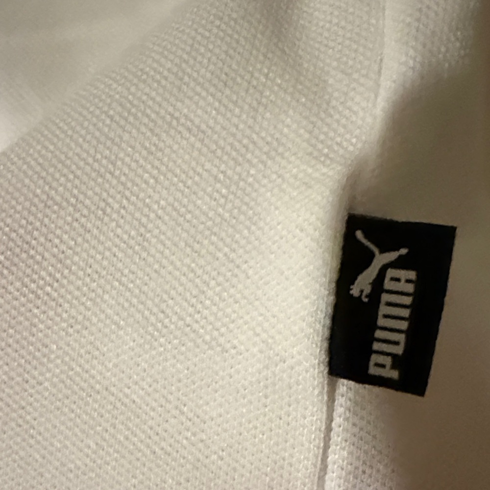 Puma Men's Classic White Polo with Black Logo - Picture 5 of 6